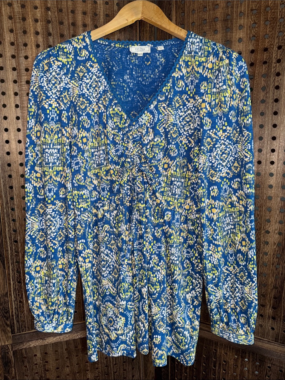 Fat Face Gina Aztec Texture Tunic Top